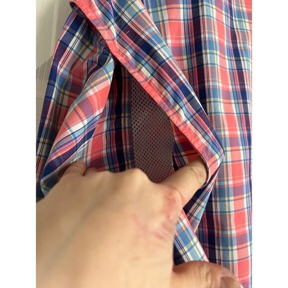 Southern‎ Tide | Men's Shirt Large Pink Blue Plaid Long Sleeve Vented Fishing L - Picture 4 of 10